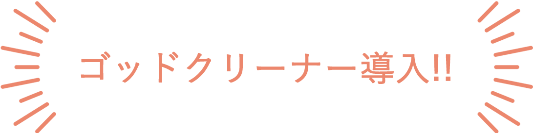 ゴッドクリーナー導入